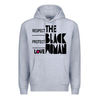 Heather Grey respect protect love the black woman Premium Hoodie - linhVisuals