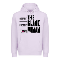 Lilac respect protect love the black woman Premium Hoodie - linhVisuals