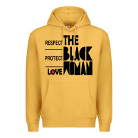 Mustard respect protect love the black woman Premium Hoodie - linhVisuals