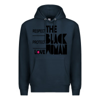 Navy respect protect love the black woman Premium Hoodie - linhVisuals