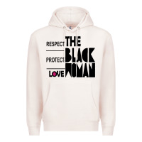 Pale Pink respect protect love the black woman Premium Hoodie - linhVisuals