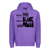 Purple respect protect love the black woman Premium Hoodie - linhVisuals