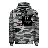 Slate Camo respect protect love the black woman Premium Hoodie - linhVisuals