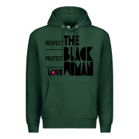 Sports Green respect protect love the black woman Premium Hoodie - linhVisuals