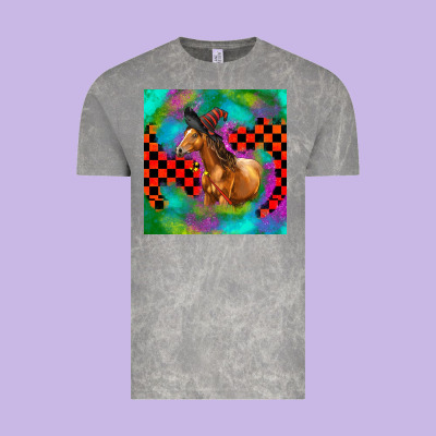 Halloween Quarter Horse Vintage Tee Designed By Lillyallendesigns