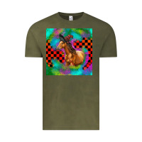 Vintage Olive Halloween Quarter Horse Vintage Tee - LillyAllenDesigns