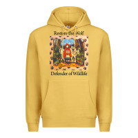 Antique Gold restore the wolf defenders of wildlife Premium Hoodie - linhVisuals
