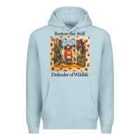 Blue Mist restore the wolf defenders of wildlife Premium Hoodie - linhVisuals