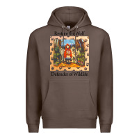 Coffee restore the wolf defenders of wildlife Premium Hoodie - linhVisuals
