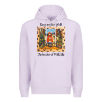 Lilac restore the wolf defenders of wildlife Premium Hoodie - linhVisuals