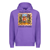 Purple restore the wolf defenders of wildlife Premium Hoodie - linhVisuals