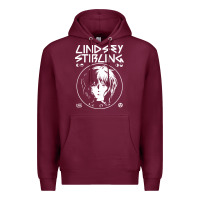 Burgundy lindsey stirling white Premium Hoodie - linhVisuals