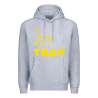 Heather Grey it's a trap Premium Hoodie - linhVisuals