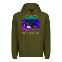 Army Green wings of fire i am a lying nightwing vintage Premium Hoodie - linhVisuals