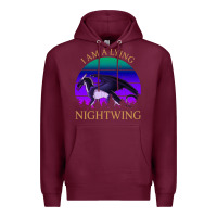 Burgundy wings of fire i am a lying nightwing vintage Premium Hoodie - linhVisuals