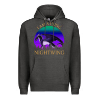 Charcoal Heather wings of fire i am a lying nightwing vintage Premium Hoodie - linhVisuals