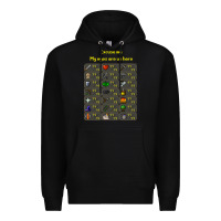 Black runescape game Premium Hoodie - linhVisuals