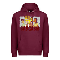 Burgundy sadgasm Premium Hoodie - linhVisuals