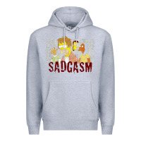 Heather Grey sadgasm Premium Hoodie - linhVisuals