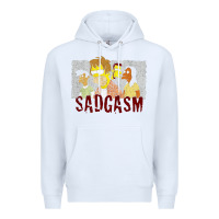White sadgasm Premium Hoodie - linhVisuals