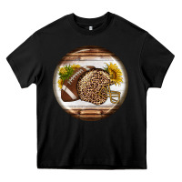 Black american football round earrings Heavy Core Tee - BundleAndBundleShop