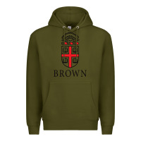 Army Green brown university Premium Hoodie - linhVisuals