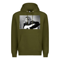 Army Green kurt smoking Premium Hoodie - linhVisuals