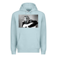Blue Mist kurt smoking Premium Hoodie - linhVisuals