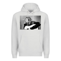 Dove Grey kurt smoking Premium Hoodie - linhVisuals