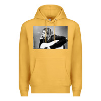 Mustard kurt smoking Premium Hoodie - linhVisuals