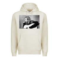 Oatmeal Heather kurt smoking Premium Hoodie - linhVisuals