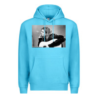 Ocean Blue kurt smoking Premium Hoodie - linhVisuals