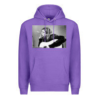 Purple kurt smoking Premium Hoodie - linhVisuals