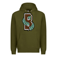 Army Green brown university Premium Hoodie - linhVisuals
