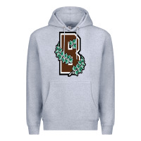 Heather Grey brown university Premium Hoodie - linhVisuals