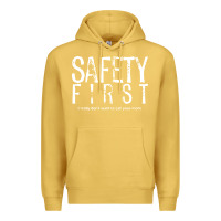 Antique Gold safety first science teacher Premium Hoodie - linhVisuals