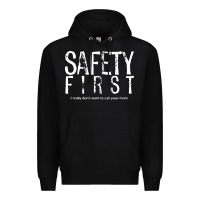 Black safety first science teacher Premium Hoodie - linhVisuals