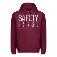 Burgundy safety first science teacher Premium Hoodie - linhVisuals