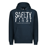 Navy safety first science teacher Premium Hoodie - linhVisuals