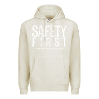 Oatmeal Heather safety first science teacher Premium Hoodie - linhVisuals