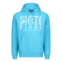Ocean Blue safety first science teacher Premium Hoodie - linhVisuals