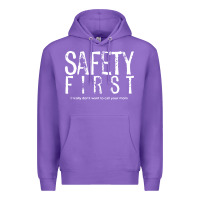 Purple safety first science teacher Premium Hoodie - linhVisuals
