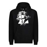Black beethoven Premium Hoodie - linhVisuals