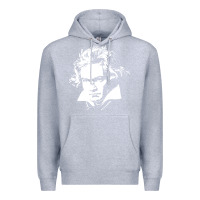 Heather Grey beethoven Premium Hoodie - linhVisuals