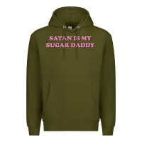 Army Green satan is my sugar daddy Premium Hoodie - linhVisuals