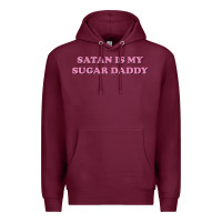 Burgundy satan is my sugar daddy Premium Hoodie - linhVisuals