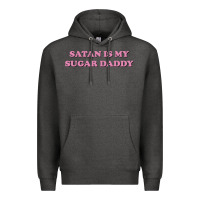 Charcoal Heather satan is my sugar daddy Premium Hoodie - linhVisuals