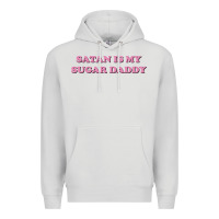 Dove Grey satan is my sugar daddy Premium Hoodie - linhVisuals