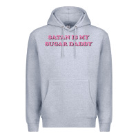 Heather Grey satan is my sugar daddy Premium Hoodie - linhVisuals