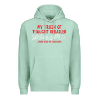 Seafoam my train of thought derailed Premium Hoodie - linhVisuals